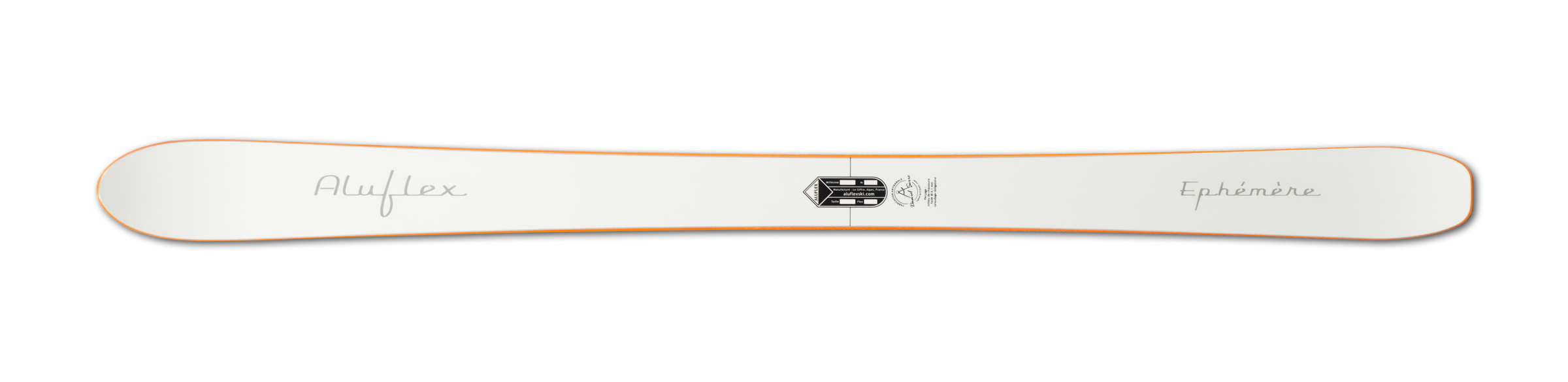 Ski Aluflex Éphémère blanc orange
